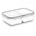 2 Bölmeli 1+1 Litre Kilitli Kapaklı Erzak Saklama Kabı LC-525