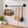 2 Parça Metal Askılı Mutfak Organizeri & Mutfak Rafı & Sepet