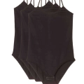 3 Adet İp Askılı Kadın Çıtçıtlı Body Siyah