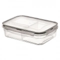 3 Bölmeli Kilitli Kapaklı 1 Litre Erzak Saklama Kabı LC-510