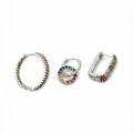3lü Halka Küpe - Gümüş