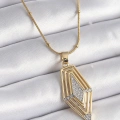 316L Çelik Gold Renk Zirkon Taşlı Vintage Model Kadın Kolye