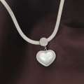 316L Çelik İtalyan Zincir Kalp Kolye