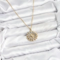 316L Çelik Zincir Gold Renk Güneş Model Kadın Kolye
