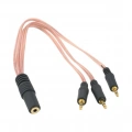 3.5 Mm Stereo Dişi / 3 X 3.5 Stereo Erkek 5+1 Kablo