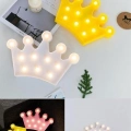 3D Dekoratif Pilli Kraliçe Tacı Model Led Masa ve Gece Lambası