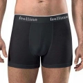 5 adet Feelline Siyah Pamuklu Doğal Likralı Erkek Boxer