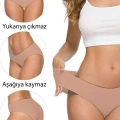 5 Adet Kadın Dikişsiz Lazer Kesim Esnek İz yapmayan Külot S2