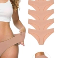 5 Adet Kadın Dikişsiz Lazer Kesim Esnek İz yapmayan Külot Ten