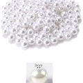 500 gram 16mm Beyaz Renk Plastik İnci Boncuk Çanta ve Takı Yapım Boncuğu (~170 adet)