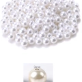 500 gram 18mm Beyaz Renk Plastik İnci Boncuk Çanta ve Takı Yapım Boncuğu (~110 adet)