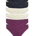 6 Adet Önü Dantelli Transparan Kadın Slip Külot S115
