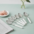 6’lı Paslanmaz Çelik Soft Beyaz Yemek Kaşığı Seti