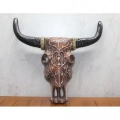 Ahşap Duvara Asmalı Bufalo Kafası