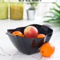 Akrilik Siyah Makarna Süzgeçi & Sebze Meyve Süzgeçi Siyah (32 * 23 Cm)