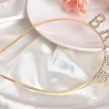 Altın Gold Renk Bekarlığa Veda Kristal Taş Bride Tacı İthal