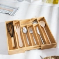 Bambu Ayarlanabilir Çekmece içi Kaşıklık & Çekmece İçi Organizer  (25*35*5 / 39*35*5)