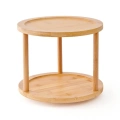 Bambu İki Katlı Döner Sunumluk 24,5×24,5×18 cm