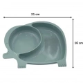 Bebek ve Çocuk için Sevimli Fil Model Desenli Yemek Bebek Mama Kabı Bölmeli Tabak