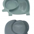 Bebek ve Çocuk için Sevimli Fil Model Desenli Yemek Bebek Mama Kabı Bölmeli Tabak