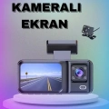 BFS 1080P 3 Lensli WİFİ Araç İçi Kameralı Ekran DVR Kaydedici Gece Görüşlü