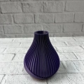 BFS 11 cm Mor Minimal Çizgili Vazo Masa Üstü Şık Dekor Objesi