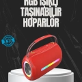 BFS 20W Güçlü Ses Çift Sürücülü RGB LED Işıklı Bluetooth 5.3 Hoparlör