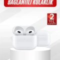 BFS 3.Nesil İOS Android Uyumlu Bluetooth 5.0 Beyaz Çağrı Cevaplama