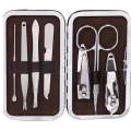 BFS 7 Parça Paslanmaz Çelik Manikür ve Pedikür Seti Çantalı Profesyonel