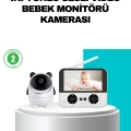 BFS 720P Bebek Kamerası Uzaktan Kontrollü Gece Görüşlü Monitör