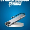 BFS 8 Port Çoklayıcı Macbook Ile Uyumlu Çoğaltıcı Type-C dönüştürücü TF SD kart