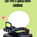 BFS 800 Lumen Çok Fonksiyonlu LED Kafa Lambası Type C Şarjlı