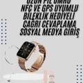 BFS Akıllı Saat 3 Kordonlu Ve Aksesuarlı Bayanlar Için Şık Rose renk