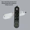 BFS Akım Korumalı Anahtarlı USB Girişli Üçlü Priz