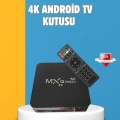 BFS Android TV Box 4K – 2GB RAM 16GB ROM, Kablosuz Wi-Fi Medya Oynatıcı