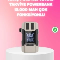 BFS Araç Hava Pompası ve Akü Takviye Powerbank 12.000 mAh Çok Fonksiyonlu