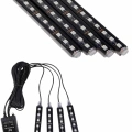 BFS Araç İçi Ayak Altı 12li Şerit Led Işık Uzaktan Kumandalı RGB Işıklı Ses ve Müziğe Duyarlı