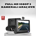 BFS Araç Kamerası 3’lü Full HD DVR 1080P Gece Görüşlü ve G-Sensörlü