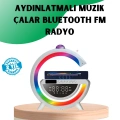 BFS Aux TF Kart FM Destekli Dijital Saatli Kablosuz Şarjlı Hoparlör