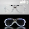 BFS Beyaz Led Işıklı Parti Gözlüğü - Şerit Gözlük 3 Modlu