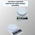 BFS Beyaz Plastik Dijital Mutfak Tartısı – 24x16.8x1.5cm