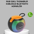 BFS Bluetooth 5.0 Hoparlör – RGB Işıklı, Güçlü Bas ve 360° Surround Ses