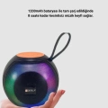 BFS Bluetooth 5.0 Hoparlör – RGB Işıklı, Güçlü Bas ve 360° Surround Ses