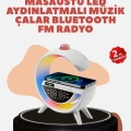 BFS Bluetooth 5.0 Kablosuz Şarj Rampalı FM Radyo ve RGB Işıklı Hoparlör