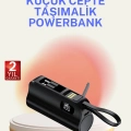 BFS Dahili Konektörlü 20W Hızlı Şarj Mini Taşınabilir Powerbank