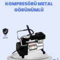 BFS DC 12V Metal Hava Kompresörü Araç Lastik Şişirme 35L/Dk