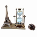BFS Dekoratif Eyfel Kulesi ve Kum Saati Vintage Tarzı Masa Süsü Biblo