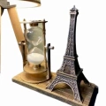 BFS Dekoratif Eyfel Kulesi ve Kum Saati Vintage Tarzı Masa Süsü Biblo