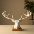 BFS Dekoratif Geyik Başı Heykel 25 cm Modern Minimal Tasarım