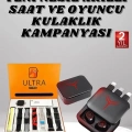 BFS Dijital Göstergeli Powerbank Kablosuz Kulaklık ve 7 Kordonlu Yeni Nesil Akıllı Saat Dokunmatik Kontrol